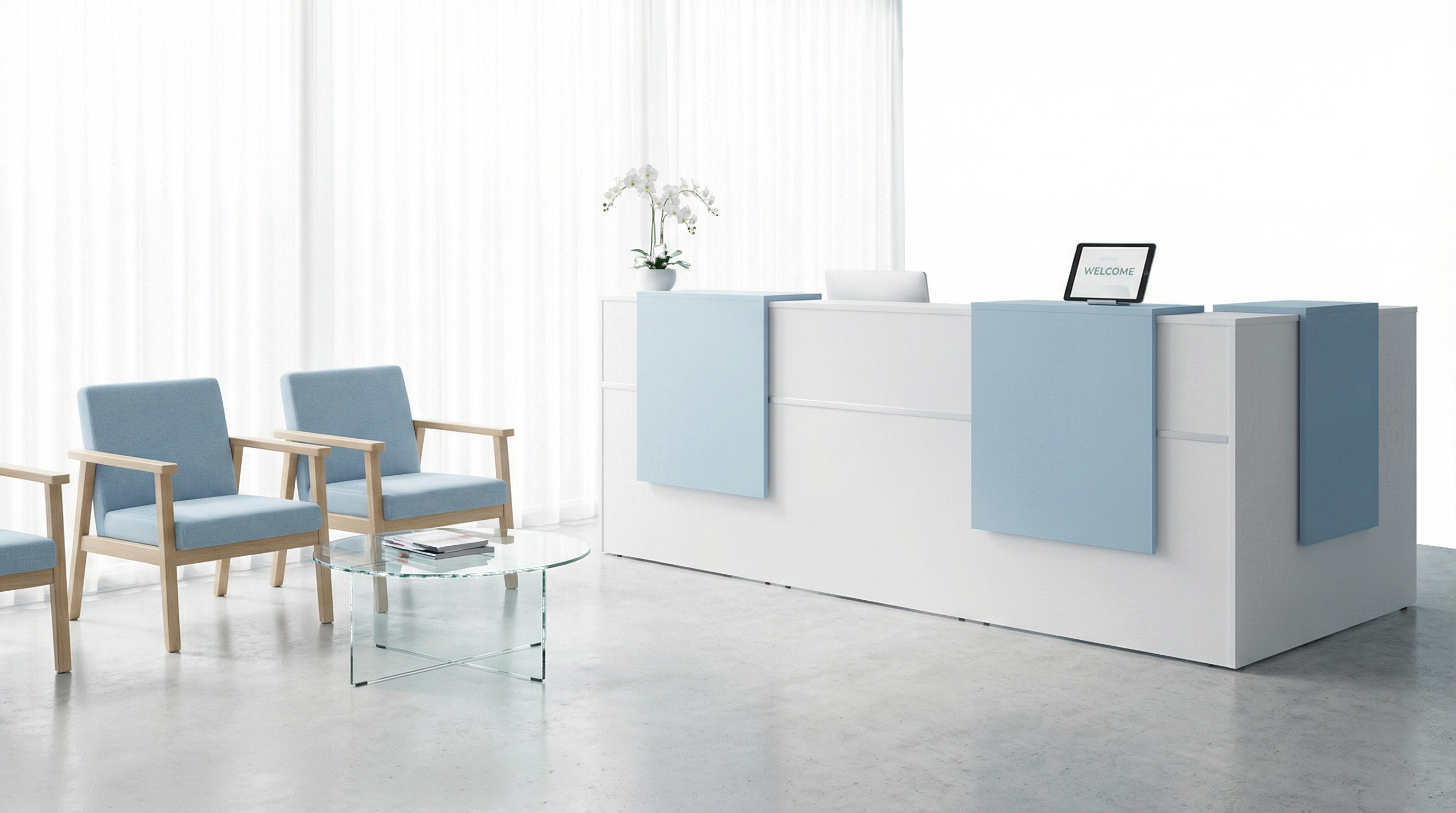 Modern medical clinic reception